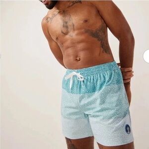 Chubbies Classic Swim Trunks 5.5” Inseam The Whale Sharks Blue Stripe Dots Sz S